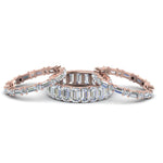 Load image into Gallery viewer, emerald-cut-eternity-band-with-matching-baguette-and-round-in-14K-rose-gold-FD8331BANGLE1-NL-RG
