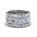 Load image into Gallery viewer, emerald-cut-eternity-band-with-matching-baguette-and-round-in-14K-white-gold-FD8331B-NL-WG
