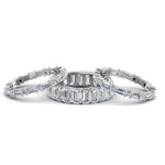 Load image into Gallery viewer, emerald-cut-eternity-band-with-matching-baguette-and-round-in-18K-white-gold-FD8331BANGLE1-NL-WG
