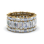 Load image into Gallery viewer, emerald-cut-eternity-band-with-matching-baguette-and-round-in-18K-yellow-gold-FD8331B-NL-YG
