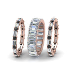 Load image into Gallery viewer, emerald-cut-eternity-band-with-matching-baguette-and-round-with-black-diamond-in-14K-rose-gold-FD8331BGBLACKANGLE2-NL-RG_5fc8cb94-0b6b-4174-acc0-bbf90f1ed76d
