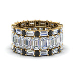 Load image into Gallery viewer, emerald-cut-eternity-band-with-matching-baguette-and-round-with-black-diamond-in-14K-yellow-gold-FD8331BGBLACK-NL-YG_e78e785b-cba6-4f0b-bf4f-5970b6db2aef
