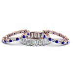 Load image into Gallery viewer, emerald-cut-eternity-band-with-matching-baguette-and-round-with-blue-sapphire-in-14K-rose-gold-FD8331BGSABLANGLE1-NL-RG_0f846bd3-c8d3-493a-8fea-e574a0ea3191
