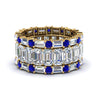 Load image into Gallery viewer, emerald-cut-eternity-band-with-matching-baguette-and-round-with-blue-sapphire-in-14K-yellow-gold-FD8331BGSABL-NL-YG_6dc5952c-af75-4553-9892-5252f5c5b2ad