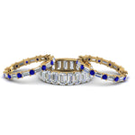 Load image into Gallery viewer, emerald-cut-eternity-band-with-matching-baguette-and-round-with-blue-sapphire-in-14K-yellow-gold-FD8331BGSABLANGLE1-NL-YG_32e72662-3b69-47fa-b115-83b2d5e86c74
