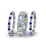 Load image into Gallery viewer, emerald-cut-eternity-band-with-matching-baguette-and-round-with-blue-sapphire-in-18K-white-gold-FD8331BGSABLANGLE2-NL-WG_01a69061-de69-43c9-8563-3b8ae674934e
