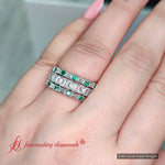 Load image into Gallery viewer, emerald-cut-eternity-band-with-matching-baguette-and-round-with-emerald-in-14K-white-gold-FD8331FANCYA2-NL-WG_454812d5-664d-40e9-a848-f75d50d2f384
