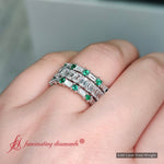 Load image into Gallery viewer, emerald-cut-eternity-band-with-matching-baguette-and-round-with-emerald-in-14K-white-gold-FD8331FANCYA4-NL-WG_d2eddf52-39a8-43ce-bfc5-0e90bb911d1b
