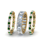 Load image into Gallery viewer, emerald-cut-eternity-band-with-matching-baguette-and-round-with-emerald-in-18K-yellow-gold-FD8331BGEMGRANGLE2-NL-YG_db7b628d-5526-47fe-96fe-0b4bb89cb400
