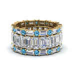 Load image into Gallery viewer, emerald-cut-eternity-band-with-matching-baguette-and-round-with-ice-blue-topaz-in-14K-yellow-gold-FD8331BGICBLTO-NL-YG_1ef2321f-4bf4-41a4-b7b8-eddb1eb900ad
