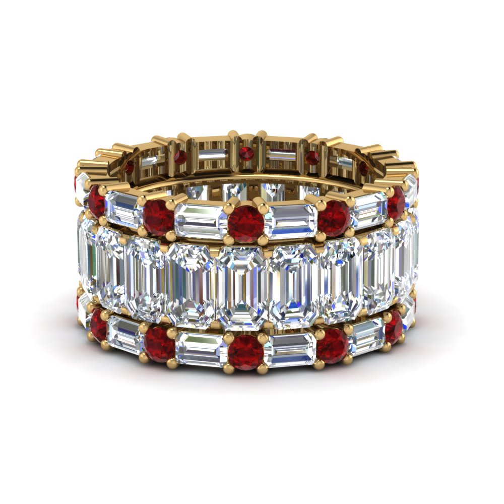 emerald-cut-eternity-band-with-matching-baguette-and-round-with-ruby-in-14K-yellow-gold-FD8331BGRUDR-NL-YG