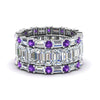 Load image into Gallery viewer, emerald-cut-eternity-band-with-matching-baguette-and-round-with-violac-topaz-in-14K-white-gold-FD8331BGVITO-NL-WG