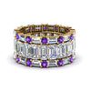 Load image into Gallery viewer, emerald-cut-eternity-band-with-matching-baguette-and-round-with-violac-topaz-in-14K-yellow-gold-FD8331BGVITO-NL-YG