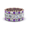 Load image into Gallery viewer, emerald-cut-eternity-band-with-matching-baguette-and-round-with-violac-topaz-in-18K-rose-gold-FD8331BGVITO-NL-RG