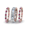 Load image into Gallery viewer, emerald-cut-eternity-band-with-matching-baguette-and-round-with-with-pink-sapphire-in-18K-rose-gold-FD8331BGSADRPIANGLE2-NL-RG_74259fc1-54a6-4481-868d-25f5504eaeb9