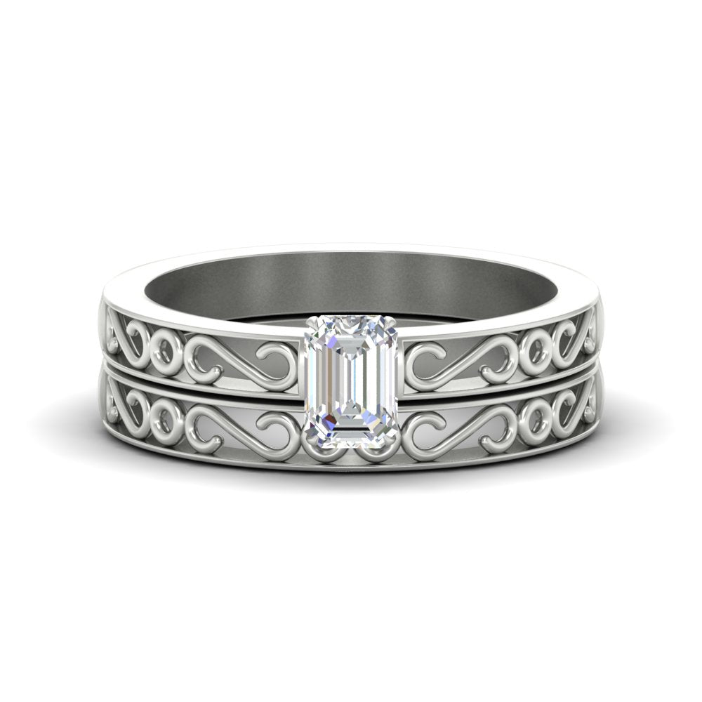 emerald-cut-filigree-single-stone-diamond-wedding-ring-set-in-white-gold-FDENS3289EM-NL-WG.jpg?v=1763371057