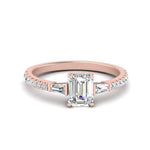 Load image into Gallery viewer, Delicate Antique Pave Emerald Cut Diamond Ring
