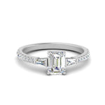 Load image into Gallery viewer, Delicate Antique Pave Emerald Cut Diamond Ring

