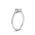 Thumbnail 45 - Delicate Antique Pave Emerald Cut Diamond Ring