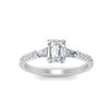 Load image into Gallery viewer, Delicate Antique Pave Emerald Cut Diamond Ring
