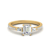 Load image into Gallery viewer, Delicate Antique Pave Emerald Cut Diamond Ring