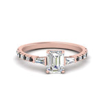 Load image into Gallery viewer, Delicate Antique Pave Emerald Cut Diamond Ring
