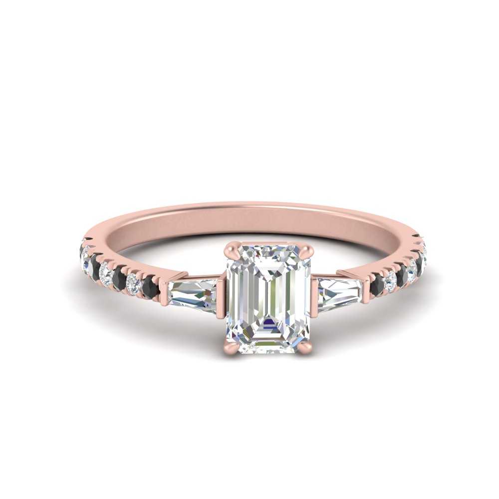 Delicate Antique Pave Emerald Cut Diamond Ring