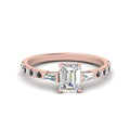 Thumbnail 25 - Delicate Antique Pave Emerald Cut Diamond Ring