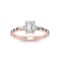 Thumbnail 27 - Delicate Antique Pave Emerald Cut Diamond Ring