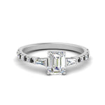 Load image into Gallery viewer, Delicate Antique Pave Emerald Cut Diamond Ring
