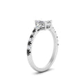 Thumbnail 69 - Delicate Antique Pave Emerald Cut Diamond Ring