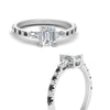 Load image into Gallery viewer, Delicate Antique Pave Emerald Cut Diamond Ring