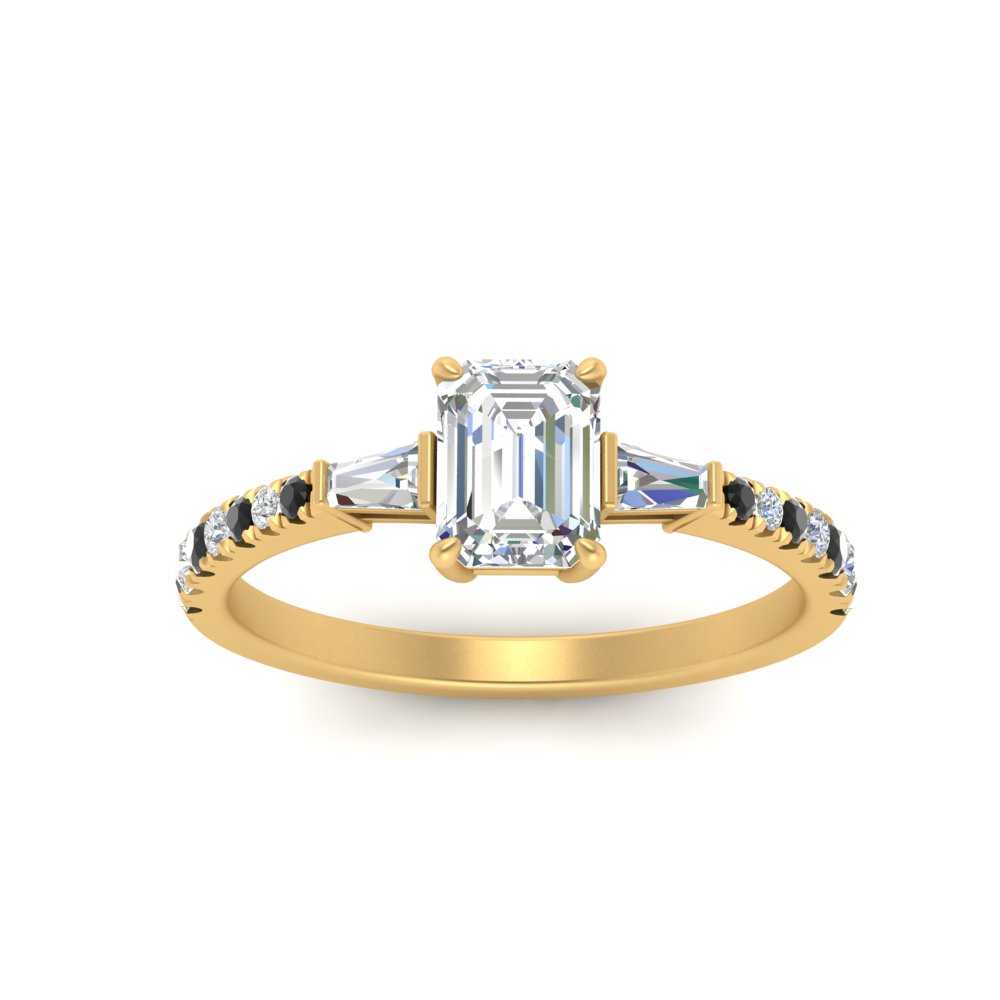 Delicate Antique Pave Emerald Cut Diamond Ring