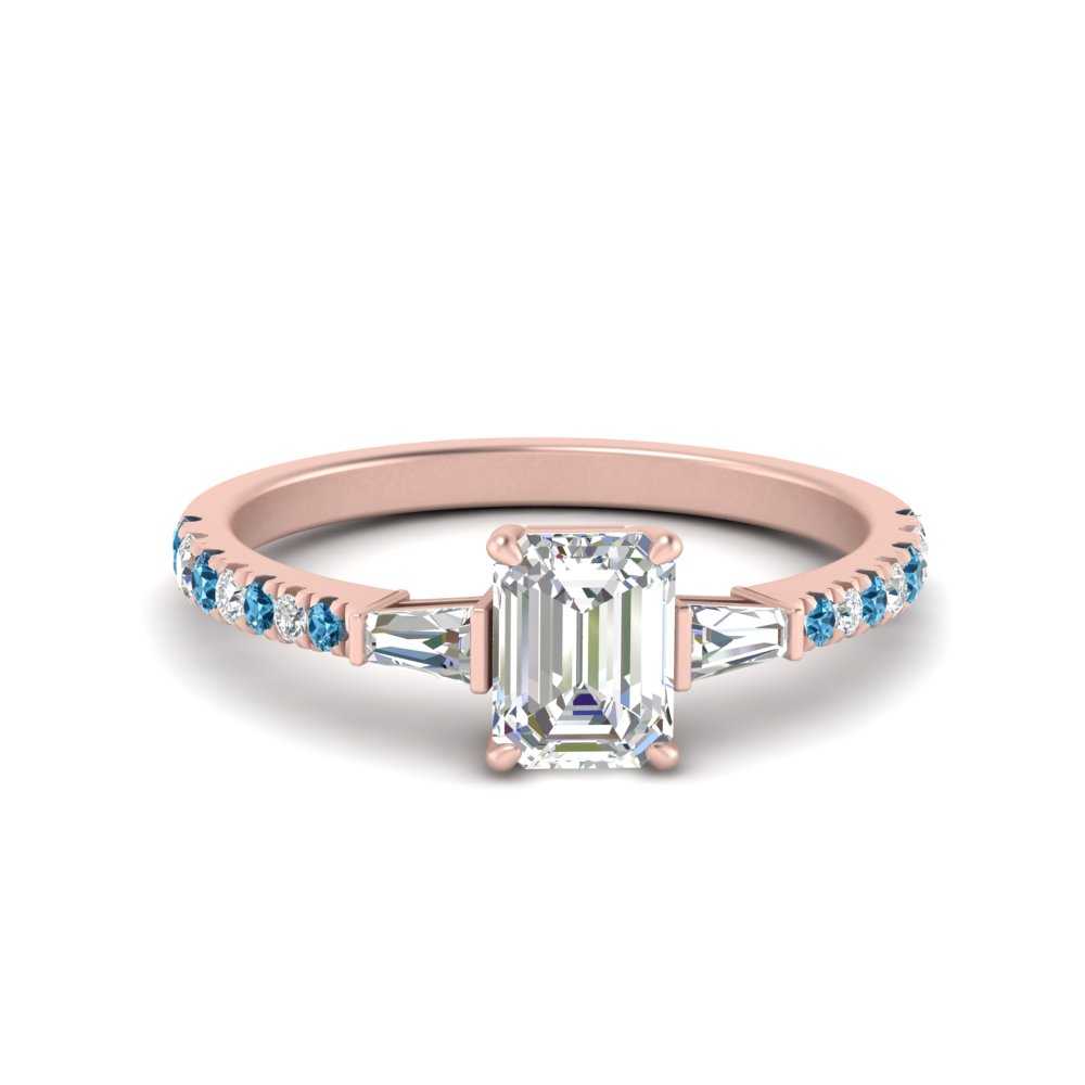 Delicate Antique Pave Emerald Cut Diamond Ring