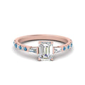 Thumbnail 29 - Delicate Antique Pave Emerald Cut Diamond Ring