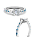 Thumbnail 71 - Delicate Antique Pave Emerald Cut Diamond Ring