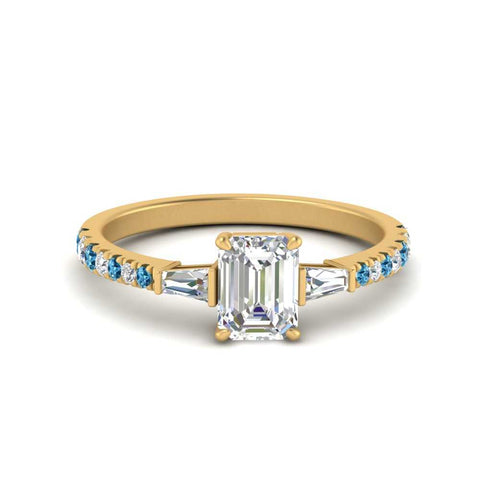 Delicate Antique Pave Emerald Engagement Ring