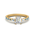Thumbnail 106 - Delicate Antique Pave Emerald Cut Diamond Ring