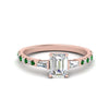 Load image into Gallery viewer, Delicate Antique Pave Emerald Cut Diamond Ring