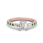 Load image into Gallery viewer, Delicate Antique Pave Emerald Cut Diamond Ring
