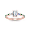 Load image into Gallery viewer, Delicate Antique Pave Emerald Cut Diamond Ring
