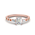 Thumbnail 13 - Delicate Antique Pave Emerald Cut Diamond Ring