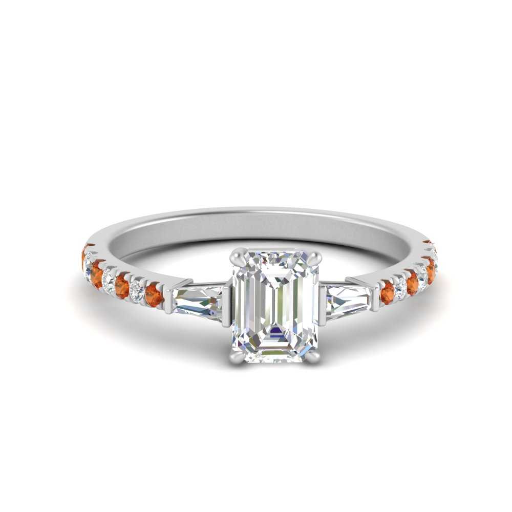 Delicate Antique Pave Emerald Cut Diamond Ring