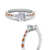 Load image into Gallery viewer, Delicate Antique Pave Emerald Cut Diamond Ring