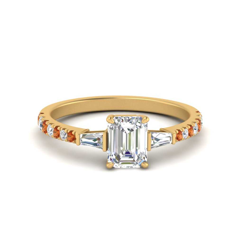 Delicate Antique Pave Emerald Cut Diamond Ring