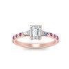 Load image into Gallery viewer, Delicate Antique Pave Emerald Cut Diamond Ring
