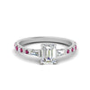 Load image into Gallery viewer, Delicate Antique Pave Emerald Cut Diamond Ring