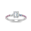 Load image into Gallery viewer, Delicate Antique Pave Emerald Cut Diamond Ring