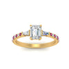 Load image into Gallery viewer, Delicate Antique Pave Emerald Cut Diamond Ring