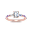 Load image into Gallery viewer, Delicate Antique Pave Emerald Cut Diamond Ring